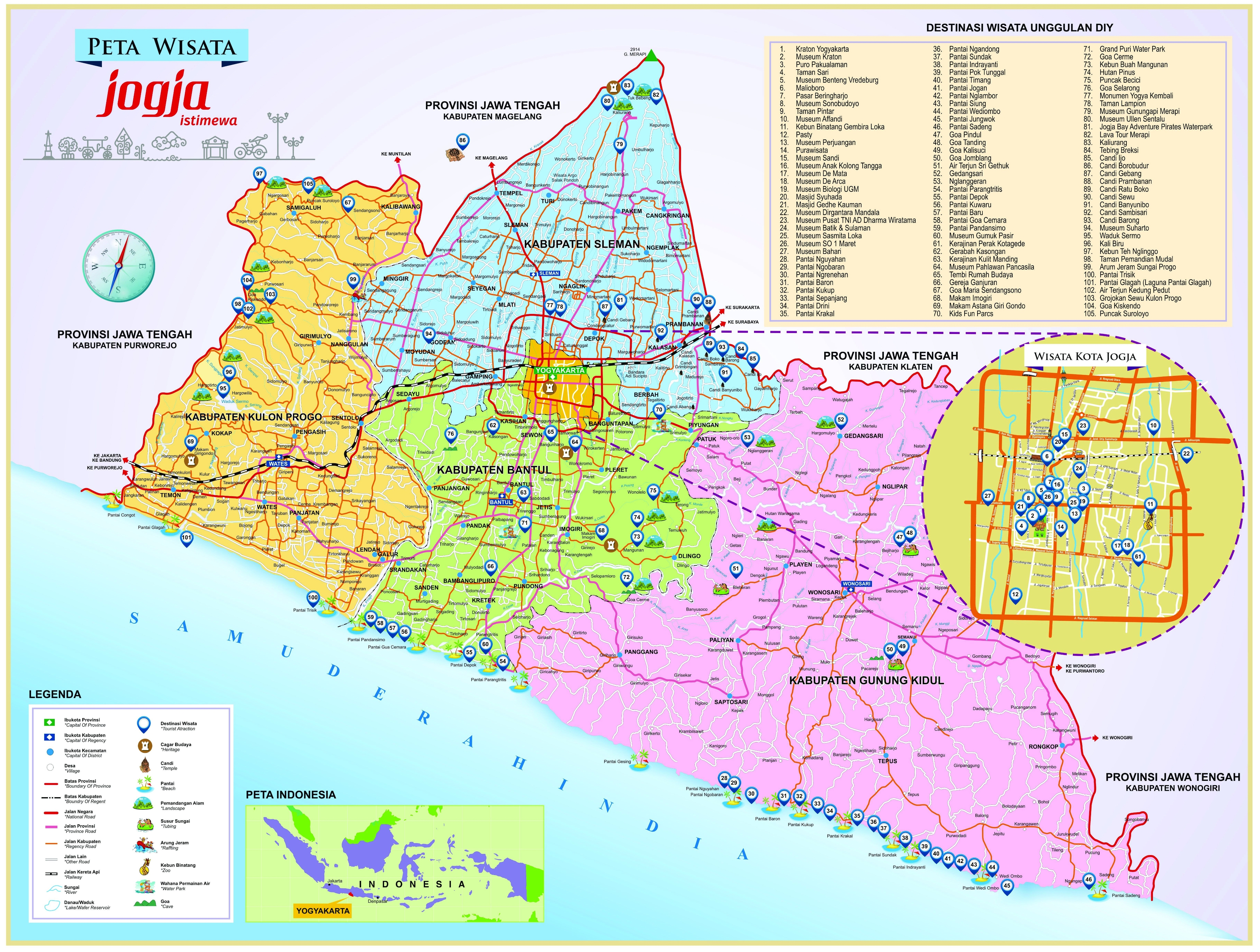 Peta Wisata Yogyakarta Lengkap 